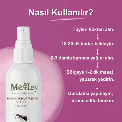 MesLey Naturals Karınca Yumurtası Yağı - İstenmeyen Tüylerle Vedalaşın!