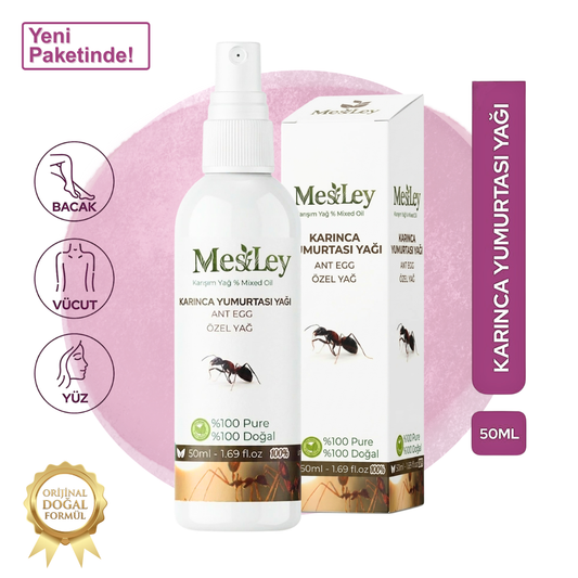 Mesley Naturals %100 Doğal Karınca Yumurtası Yağı – Tüy Karşıtı Bakım Serumu (50 ml)